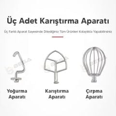 Besa 7 Litre Çırpıcı Stand Mikser