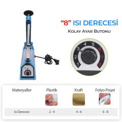 Packtech 20 Cm Poşet Ağzı Yapıştırma Makinesi