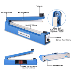 Packtech 40 Cm Poşet Ağzı Yapıştırma Makinesi