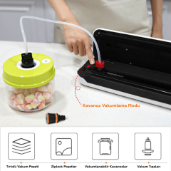 Packtech Kesme Aparatlı Ev Tipi Gıda Vakum Makinesi