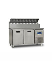 Dampak 22TBF2S-PA70 2 Kapılı Tezgah Altı Kısa Pizza Hazırlık Buzdolabı