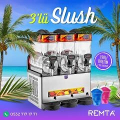 Remta 12+12+12 LT Üçlü Slush (Buzlaş-Karlamaç) Makinesi