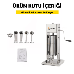 Besa 7 Litre Manuel Kollu Sosis Sucuk Dolum Makinesi
