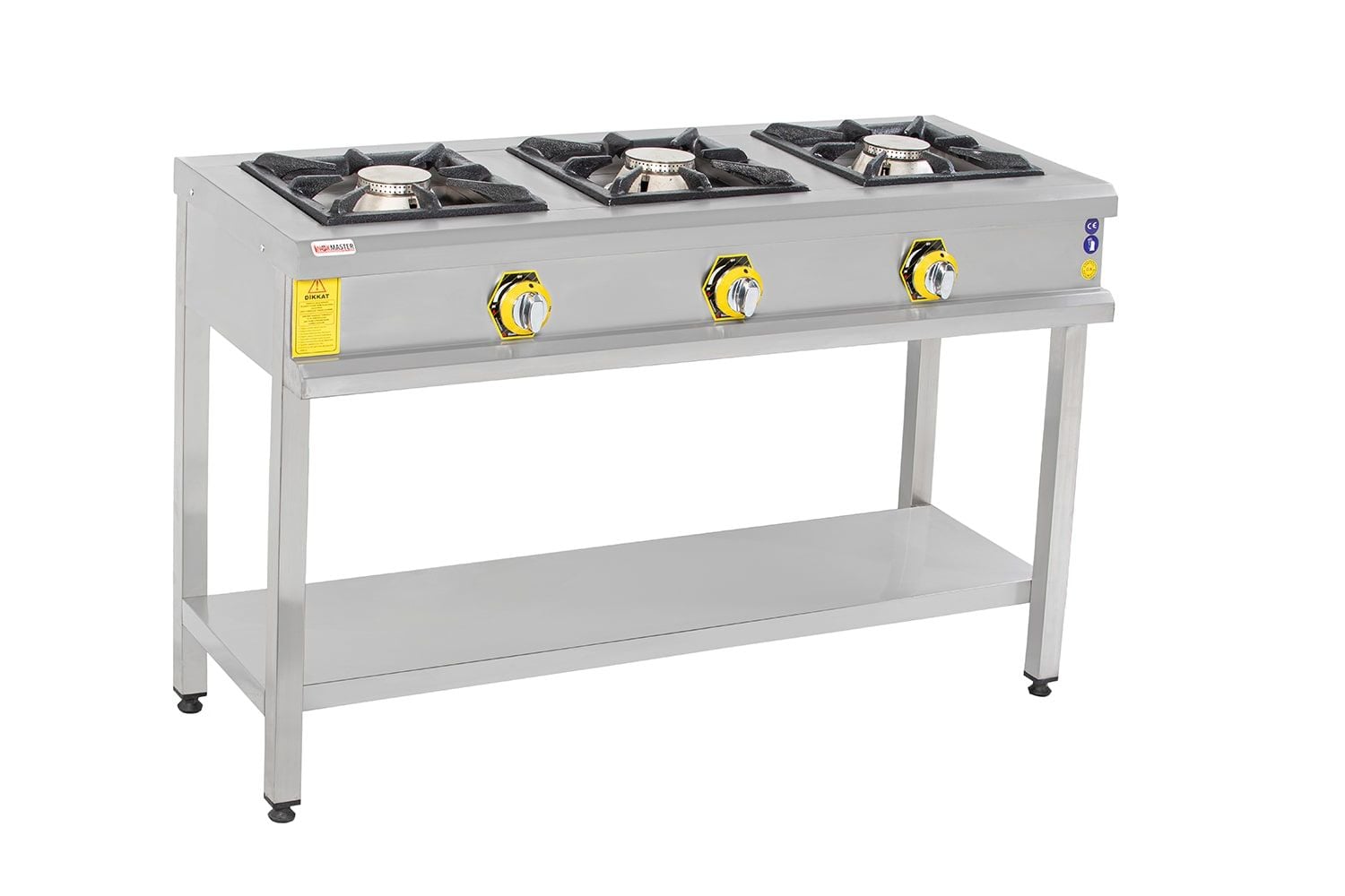 Besa 3'Lü Gazlı Taban Raflı Ocak