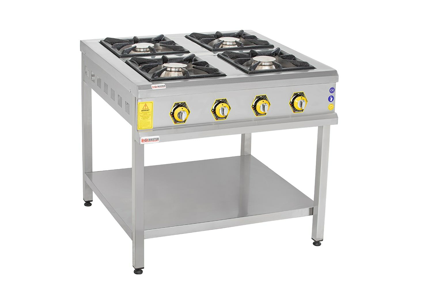 Besa 4'Lü Gazlı Taban Raflı Ocak