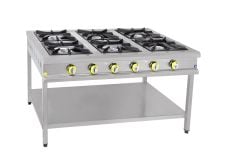 Besa 6'Lı Gazlı Taban Raflı Ocak