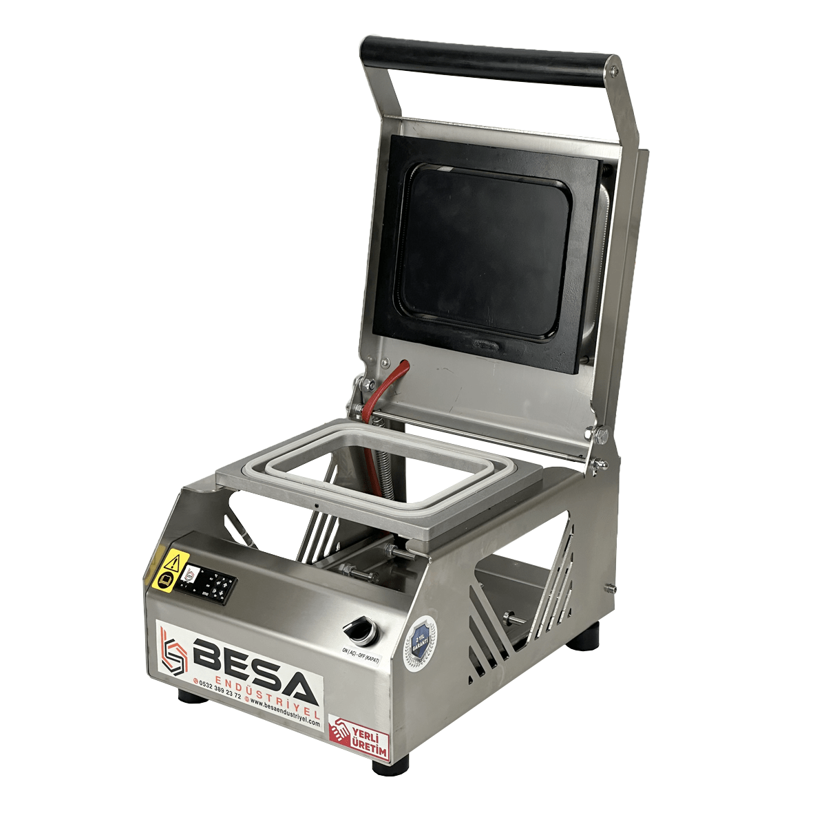Besa Paslanmaz Tek Bölmeli Tabak Kapatma Makinesi