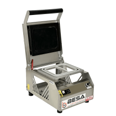 Besa Paslanmaz İki Bölmeli Tabak Kapatma Makinesi