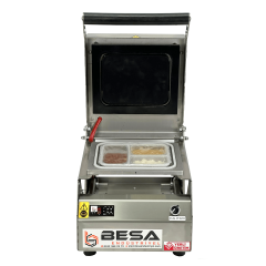 Besa Paslanmaz Üç Bölmeli Kase Kapatma Makinesi