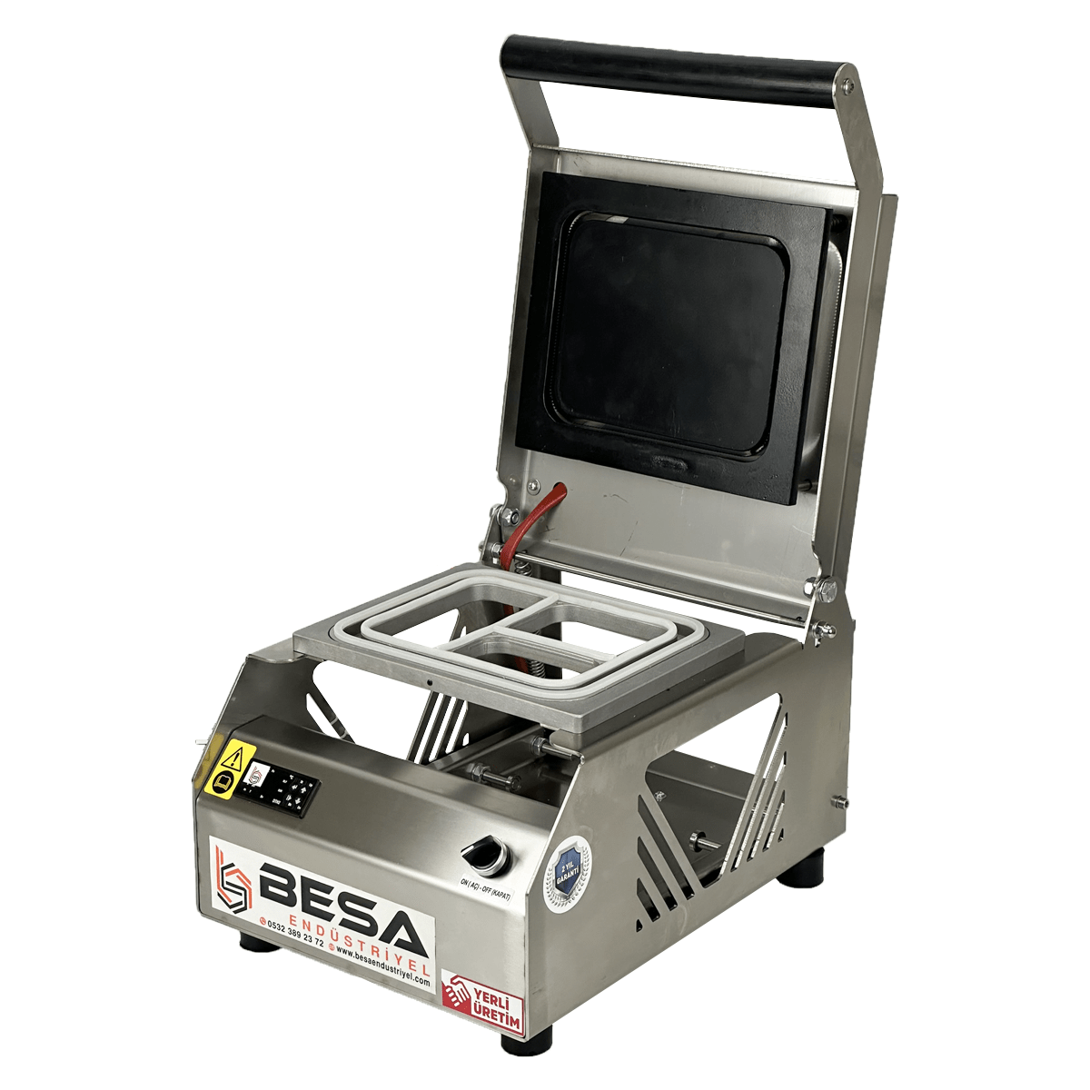 Besa Paslanmaz Üç Bölmeli Kase Kapatma Makinesi
