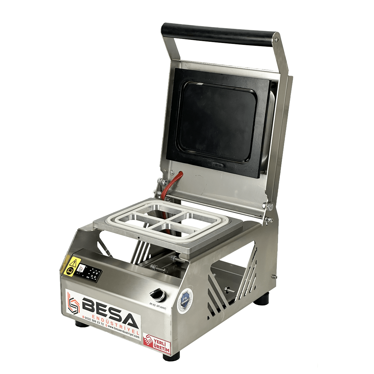 Besa Paslanmaz Dört Bölmeli Kase Kapatma Makinesi