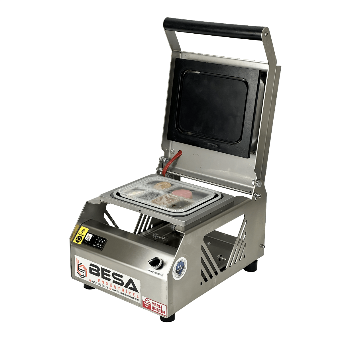 Besa Paslanmaz Altı Bölmeli Kahvaltı Tabak Paketleme Makinesi