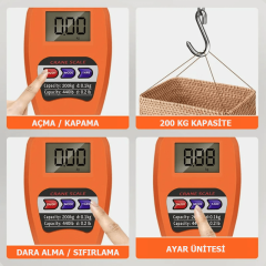 Besa 200 Kg Kapasiteli Çengelli Terazi