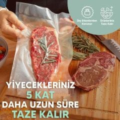 Besa 18x23 Cm 25 Adet Tırtıklı Vakum Poşeti