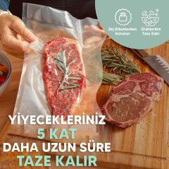20x25 Cm 25 Adet Tırtıklı Vakum Poşeti