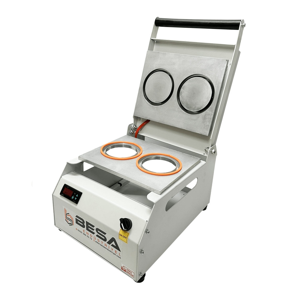 Besa 110*110 İkili Yuvarlak Kase Kapatma Makinesi