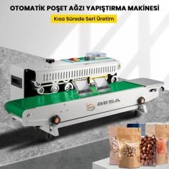 Besa Yürüyen Bantlı Poşet Ağzı Yapıştırma Makinesi