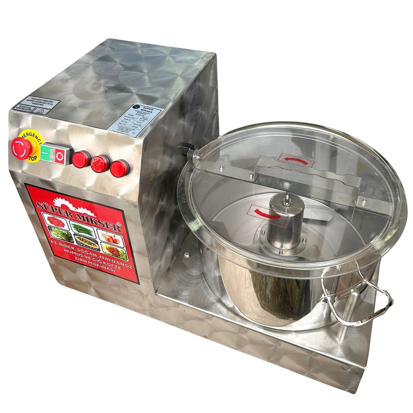 Süper Mikser 20 Litre Hazneli Setüstü  Zırh Makinesi