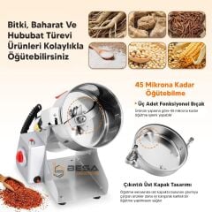 Besa 1000 Gr Sert Tohum ve Baharat Öğütücü