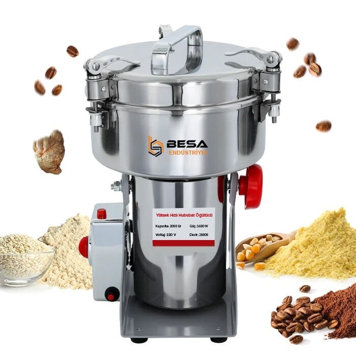 Besa  2000 Gr Sert Tohum ve Baharat Öğütücü